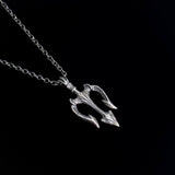 S925 Silver Poseidon Neptune Trident Necklace for Men Manntara