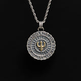 S925 Silver Poseidon Trident Locket Necklace for Men Manntara