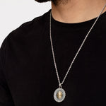 S925 Silver Poseidon Trident Locket Necklace for Men Manntara