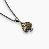 S925 Silver Ace of Spades Necklace for Men Manntara