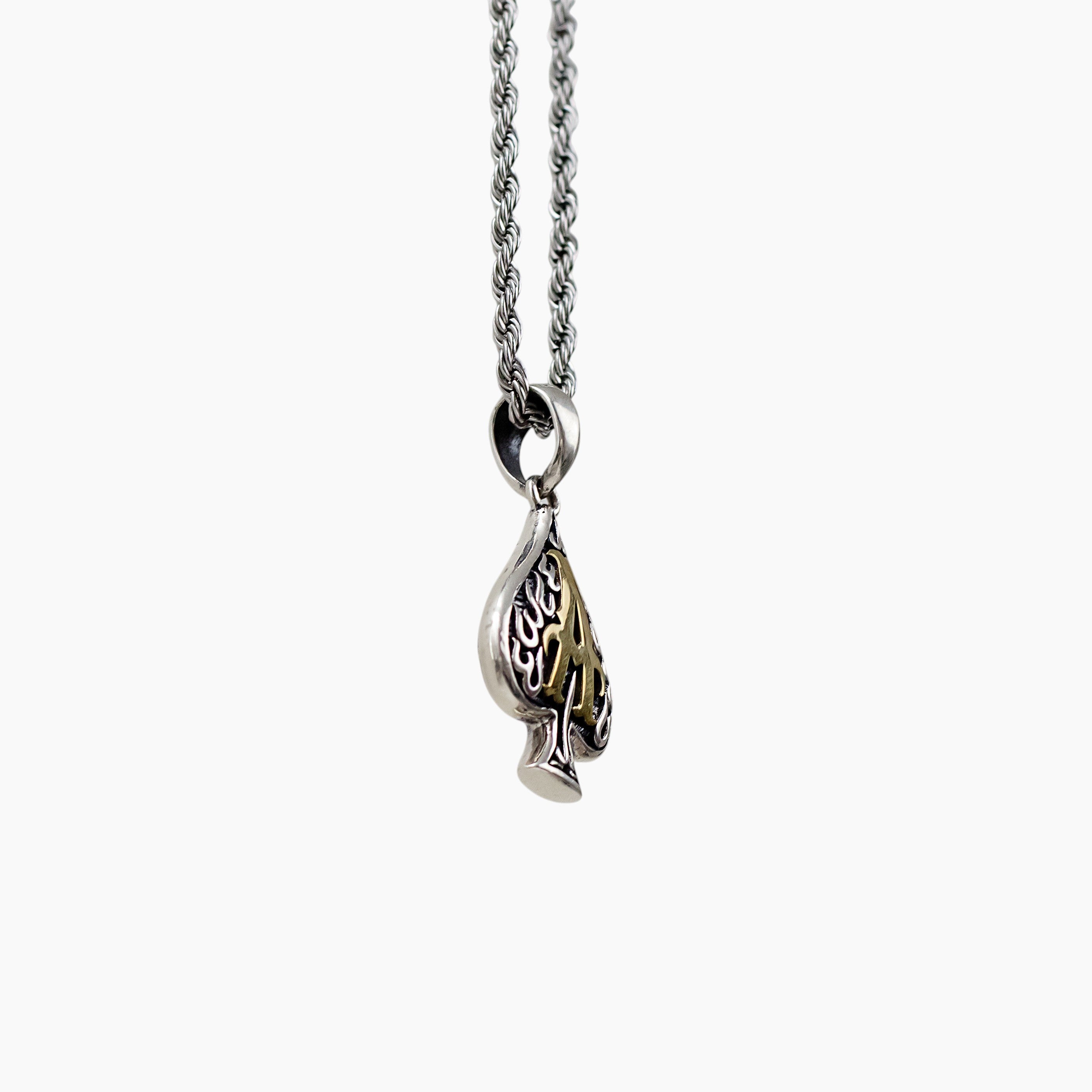 S925 Silver Ace of Spades Necklace for Men Manntara