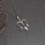 S925 Silver Poseidon Neptune Trident Necklace for Men Manntara