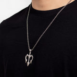 S925 Silver Poseidon Neptune Trident Necklace for Men Manntara