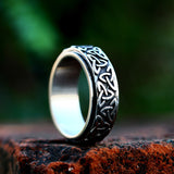 Silver Celtic Knot Viking Men's Ring of Stainless Steel Manntara