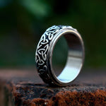 Silver Celtic Knot Viking Men's Ring of Stainless Steel Manntara