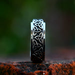 Silver Celtic Knot Viking Men's Ring of Stainless Steel Manntara