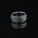 Silver Dragon Squama Men's Ring of Stainless Steel Manntara