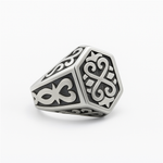 Silver Nordic Runes Men's Ring of Stainless Steel Manntara