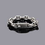 Silver Retro Biker Bracelet For Men of Stainless Steel Manntara