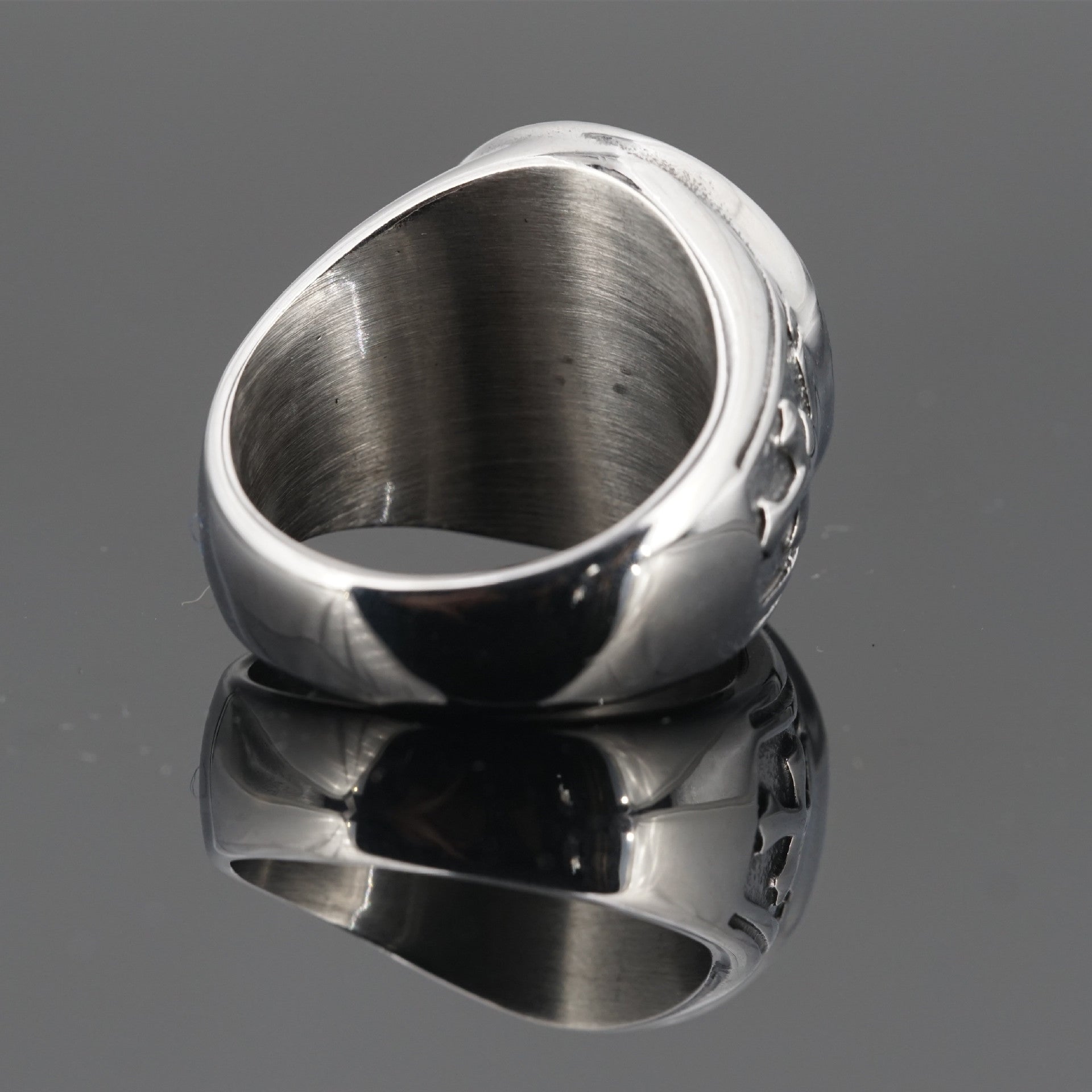 Silver St. Michael Catholic Ring of Stainless Steel for Men Manntara