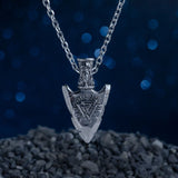 Silver Stainless Steel Viking Arrow Necklace For Men Manntara