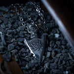 Silver Stainless Steel Viking Arrow Necklace For Men Manntara