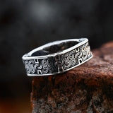 Silver Viking Celtic Pattern Men's Ring of Stainless Steel Manntara