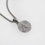 Silver Zeus Thunder Men's Necklace of Stainless Steel Manntara