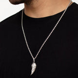 Silver Angel Demon Wings Men's Necklace of Stainless Steel Manntara