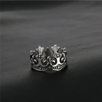 Silver King Crown Ring of Stainless Steel for Men Manntara