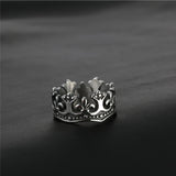 Silver King Crown Ring of Stainless Steel for Men Manntara