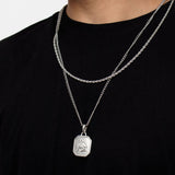 Silver Sphinx Egyptian Men's Necklace of Stainless Steel Manntara