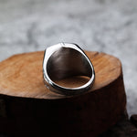 Silver Stainless Steel Sailor Compass Fashion Ring For Men Manntara