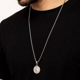 Silver Zeus Thunder Men's Necklace of Stainless Steel Manntara