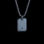 Stainless Steel Silver Minimalistic Military Necklace For Men Manntara