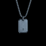 Stainless Steel Silver Minimalistic Military Necklace For Men Manntara