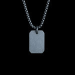 Stainless Steel Silver Minimalistic Military Necklace For Men Manntara