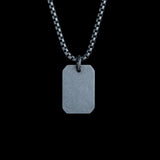 Stainless Steel Silver Minimalistic Military Necklace For Men Manntara