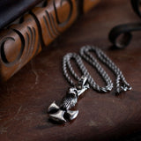 Sterling 925 Eagle Temple Cross Necklace For Men