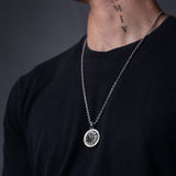 Sterling 925 Silver Compass Necklace For Men Manntara
