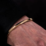 Men's Golden Stainless Steel Cuff Bracelet