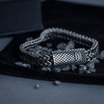 Premium Stainless Steel Silver Cuff Bracelet For Men Manntara