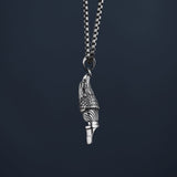 S925 Silver Eagle Head Necklace For Men