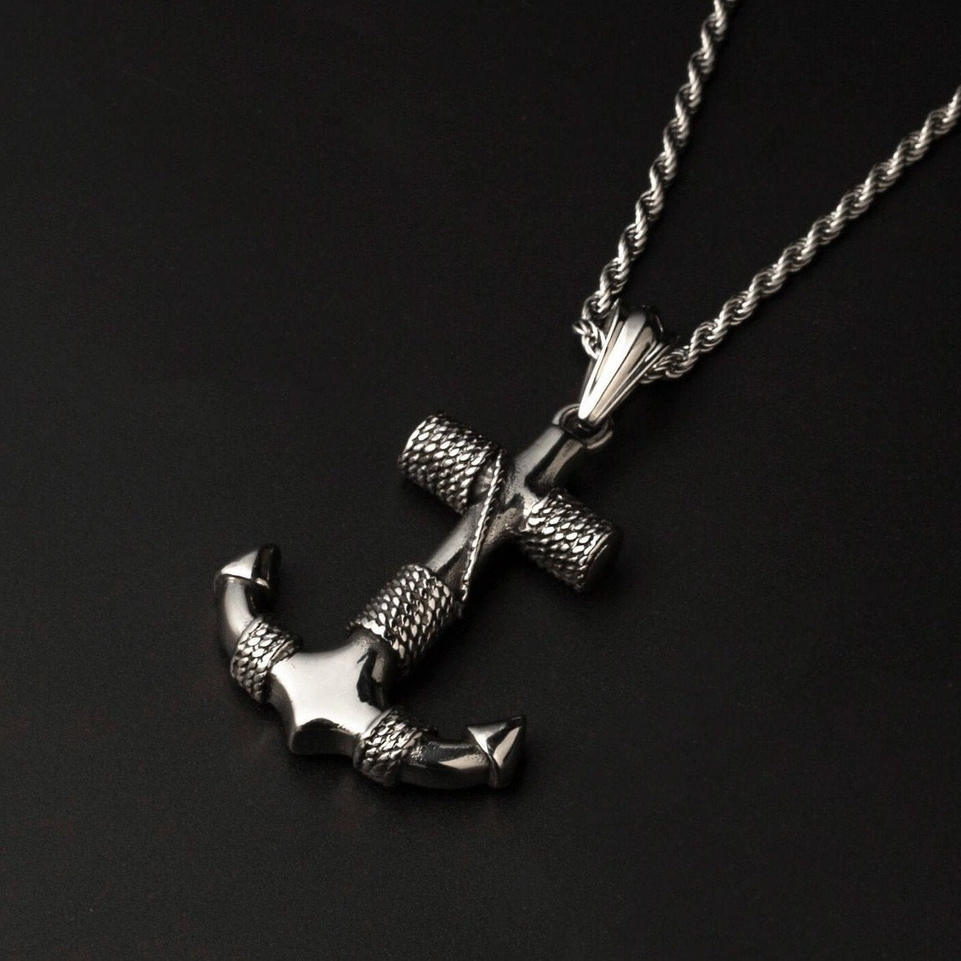 FINE JEWELRY Mens Stainless Steel Anchor Pendant Necklace | CoolSprings  Galleria